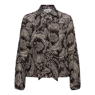 &Co Woman - Alisha paisley blouse - dark chocolate