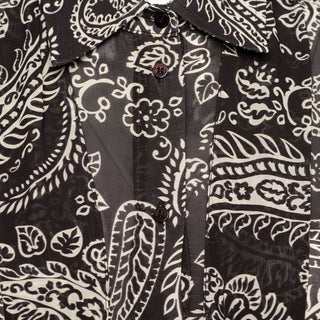 &Co Woman - Alisha paisley blouse - dark chocolate