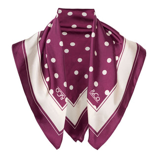 &Co Woman - Dot scarf plum