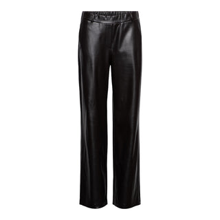 &Co Woman - Houda PU pants - dark chocolate