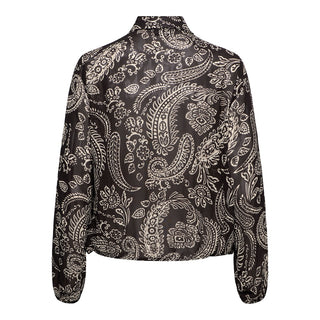 &Co Woman - Alisha paisley blouse - dark chocolate