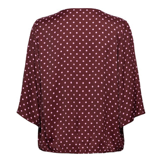&Co Woman - Aster polka blouse - burgundy