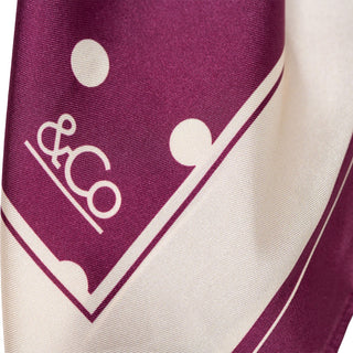&Co Woman - Dot scarf plum