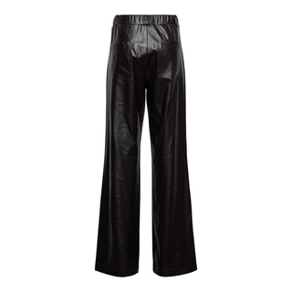 &Co Woman - Houda PU pants - dark chocolate