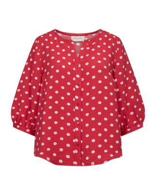 Freequent- Alma blouse stip - red