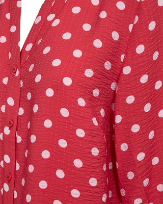 Freequent- Alma blouse stip - red