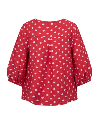 Freequent- Alma blouse stip - red