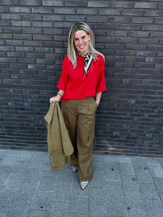 Peppercorn Romy Cargo pant - Kangaroo Brown