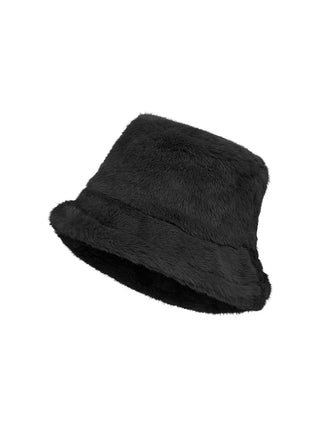 JDY - Baku faux fur head - black