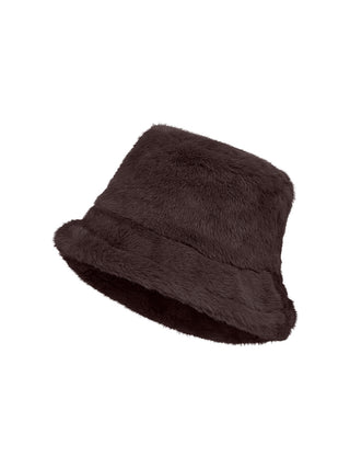 JDY - Baku faux fur head - chocolate forte