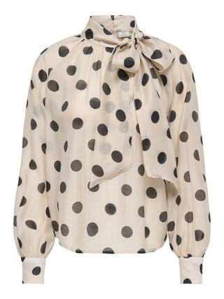 JDY - Fay blouse - cement black dot