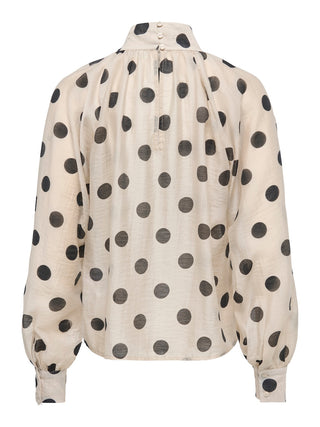 JDY - Fay blouse - cement black dot