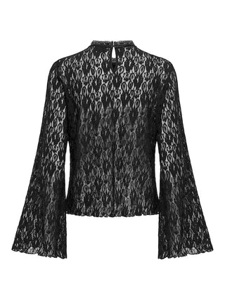 JDY - Gallas detail lace top - black