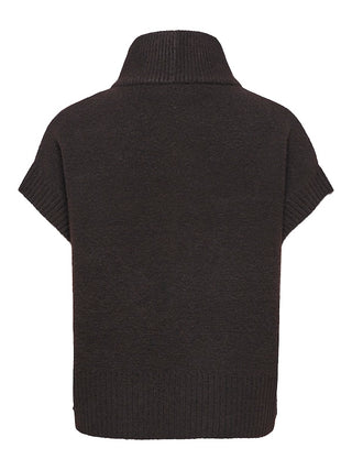 JDY - Lea 2way zip vest - chocolate torte melange