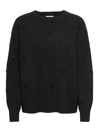 JDY - Melea pompom knit - black