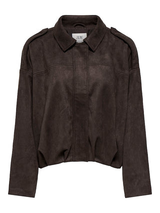 JDY - Nia faux suede jacket - chocolate torte
