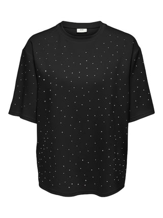 JDY - Nila t-shirt - Black studs