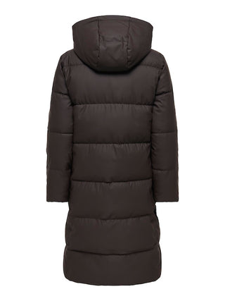 JDY - Kamma water long puffer - chocolate torte