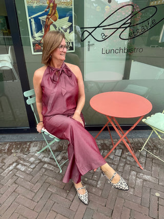 Peppercorn - Bea halterneck top - maroon red