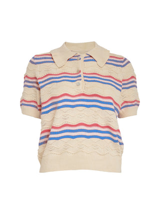 Peppercorn- Nara polo - blue stripe