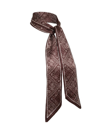 Peppercorn - Paisley tie scarf - java brown print
