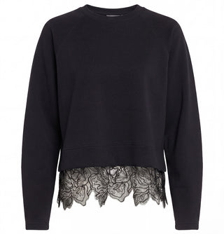 Peppercorn - Tora lace sweat - black