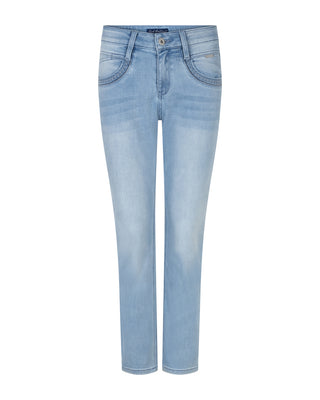 Red Button - Sissy embroid jeans - Bleach