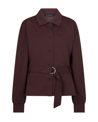 Red Button - blouse jacket fancy punta - burgundy