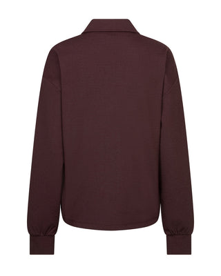 Red Button - blouse jacket fancy punta - burgundy
