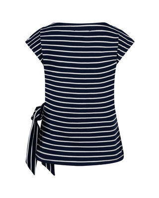 Red Button - Terry stripe knot shirt darkblue