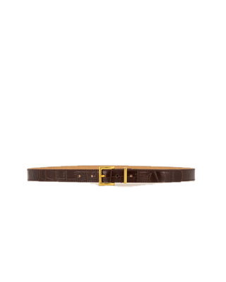 Redro croco riem - donkerbruin