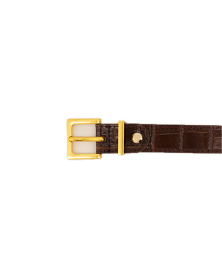Redro croco riem - donkerbruin