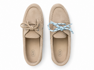 Shoecolate - loafer taupe light blue