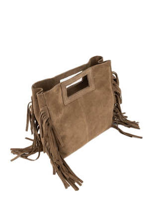 Sylvie bag large suede - taupe