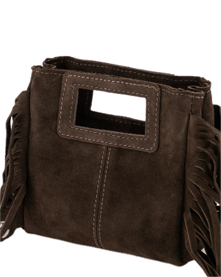 Sylvie bag small suede - dark brown