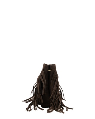 Sylvie bag small suede - dark brown
