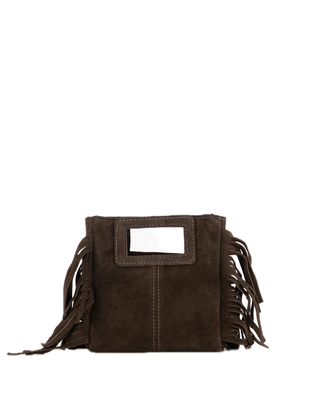 Sylvie bag small suede - dark brown