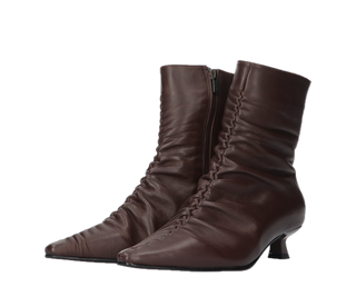 Tango - Charli leather plisse boots - dark brown