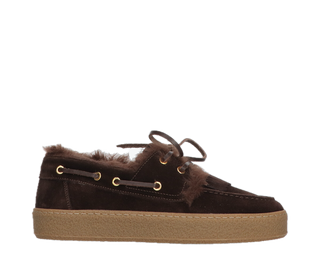 Tango - Fia suede boat fur - gum sole - dark brown