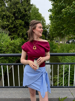 YAS - Annalea skirt chambray blue
