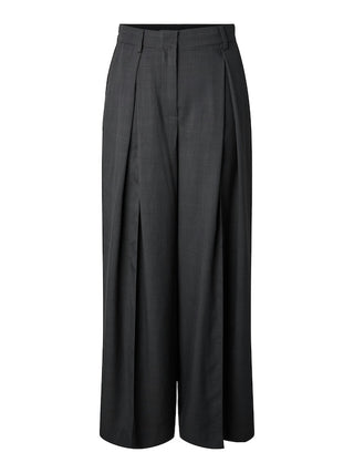 YAS - Elura wide pants - dark grey