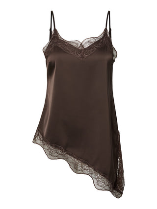 YAS - Eveline lace strap - chocolate brown