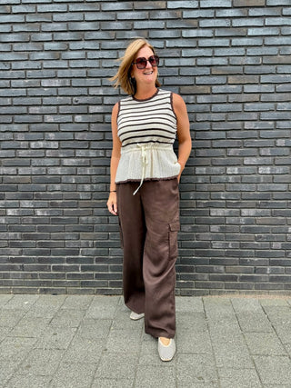 YAS - Bamboo pants - coffee bean