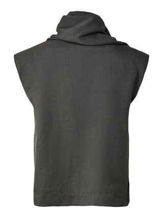 YAS - Elura scarf top - dark grey