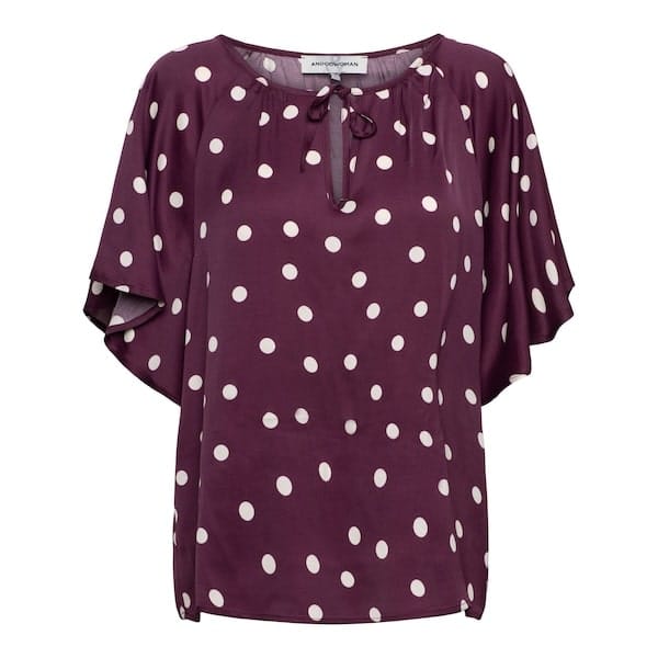 &Co Woman - Axelle dot blouse - plum