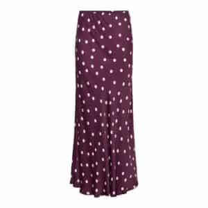 &Co Woman - Bibbi dot skirt - plum