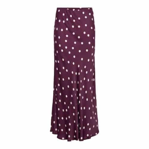 &Co Woman - Bibbi dot skirt - plum