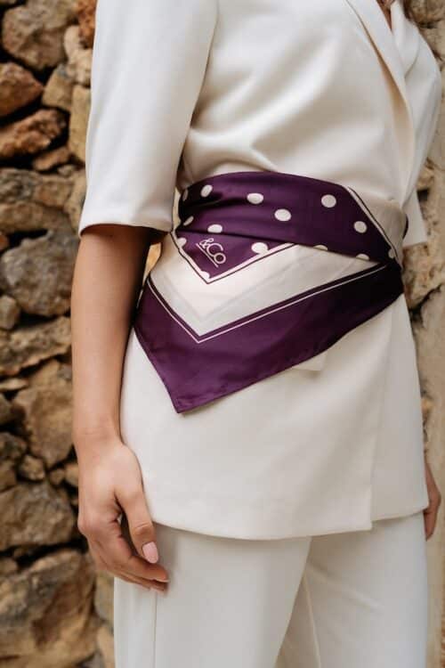 &Co Woman - Dot scarf plum &Co Woman - Dot scarf - plum