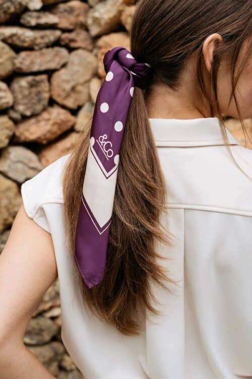 &Co Woman Dot scarf plum &Co Woman - Dot scarf - plum