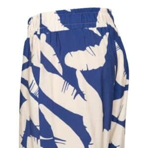 &Co Woman - broek Nadine - banana leaf cobalt print